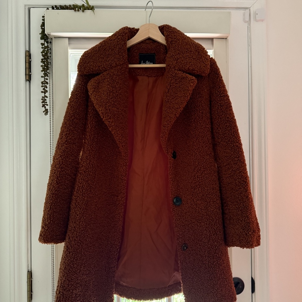 Sam Edelman Brown Teddy Coat - Picture 2 of 7